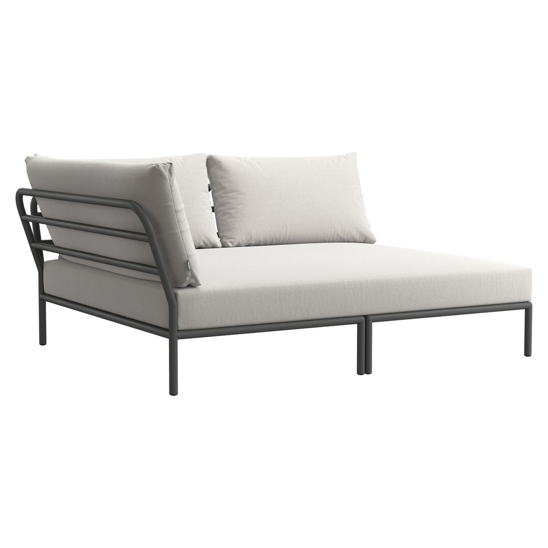 Houe Level 2 Cozy Eck-/Endmodul Aluminium/Sunbrella