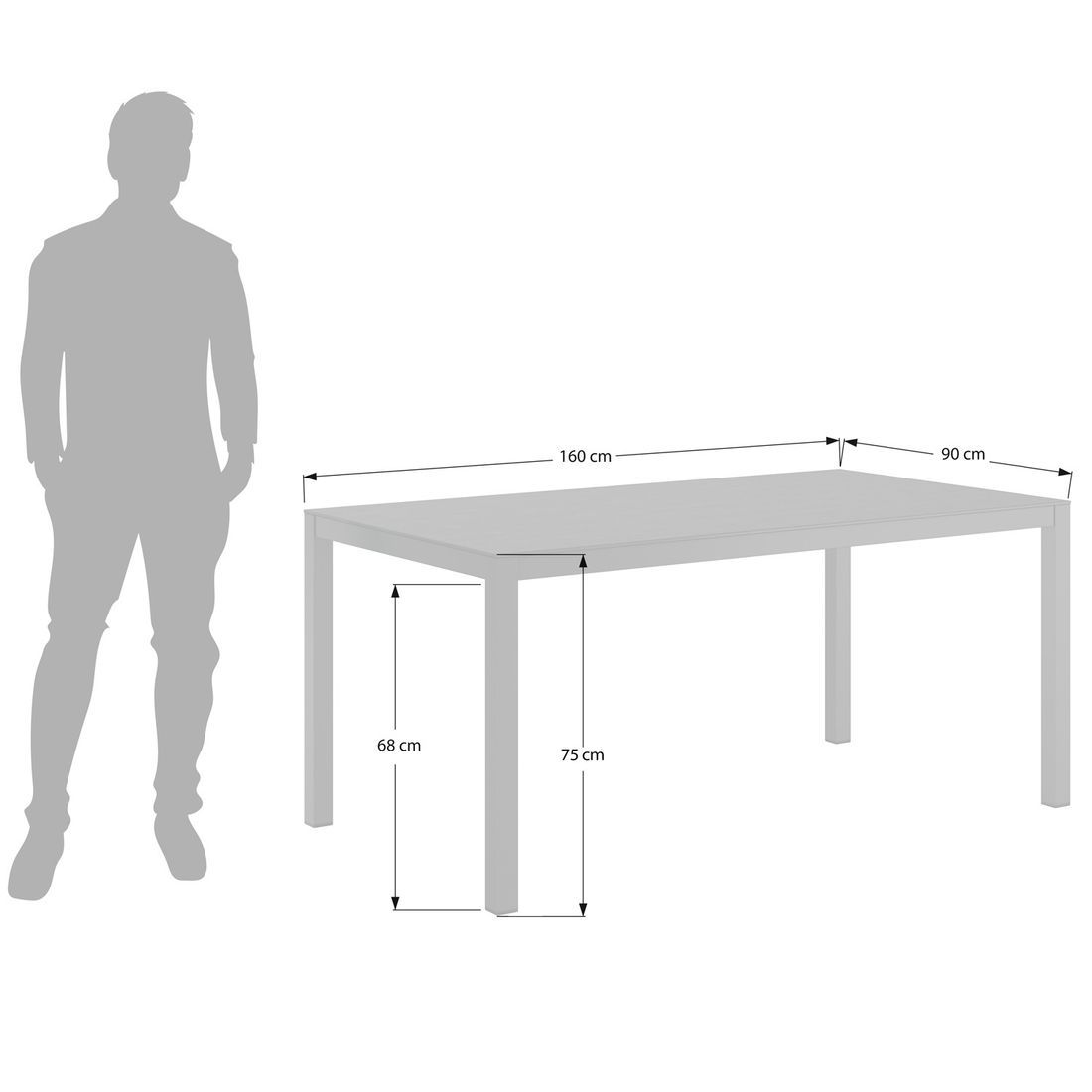 OUTLIV. Gartentisch Aluminium/HPL