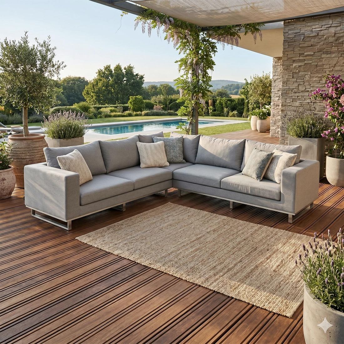 Kettler Ego Ecklounge Aluminium/Sunbrella