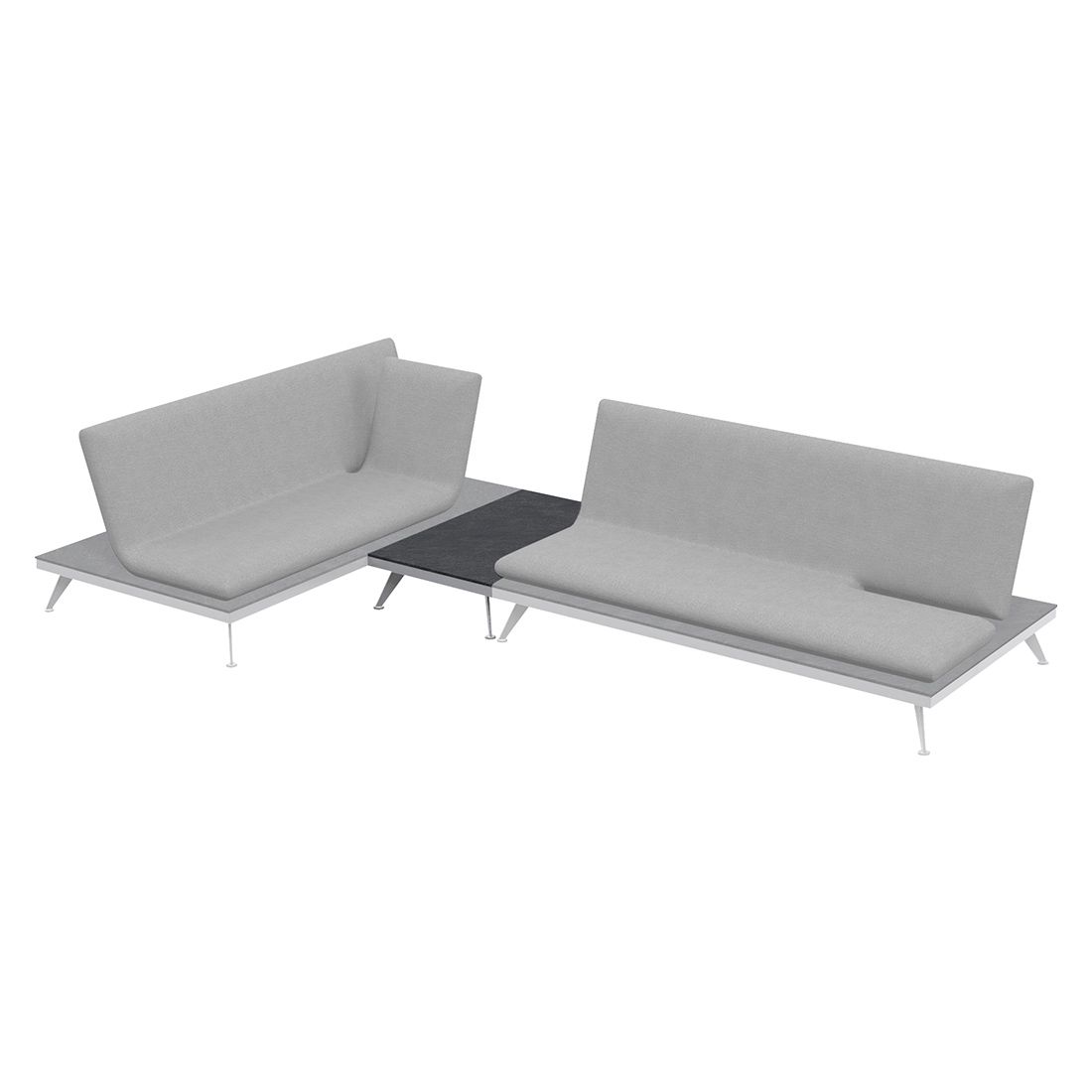 Best Beyond Babylon Loungetisch 120x70x28cm Edelstahl/HPL