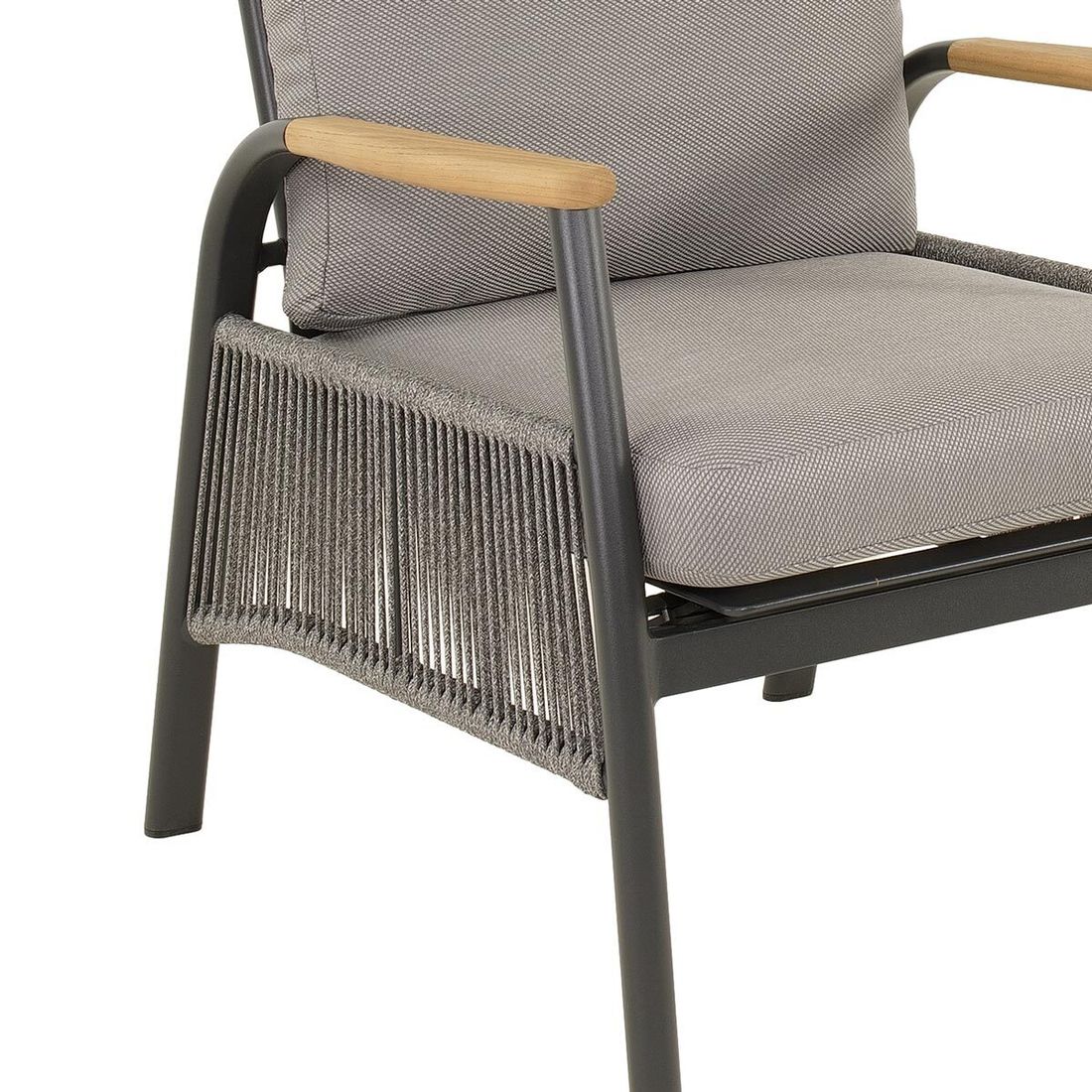 OUTLIV. Valencia Gartensessel Aluminium/Rope mit Sitz- und Rückenkissen