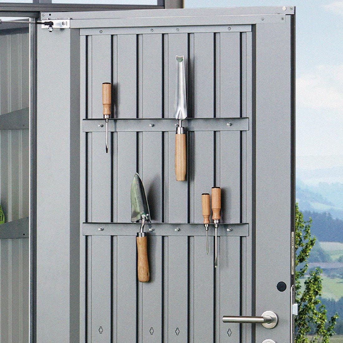 Biohort Werkzeughalter für Gerätehaustür 2 Stück