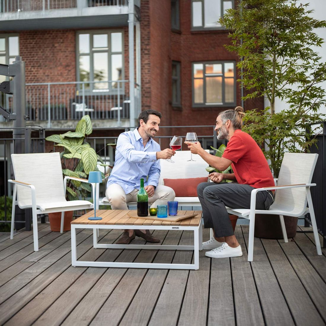 Kettler Diamond Loungeset inkl. Loungetisch Aluminium/Outdoorgewebe