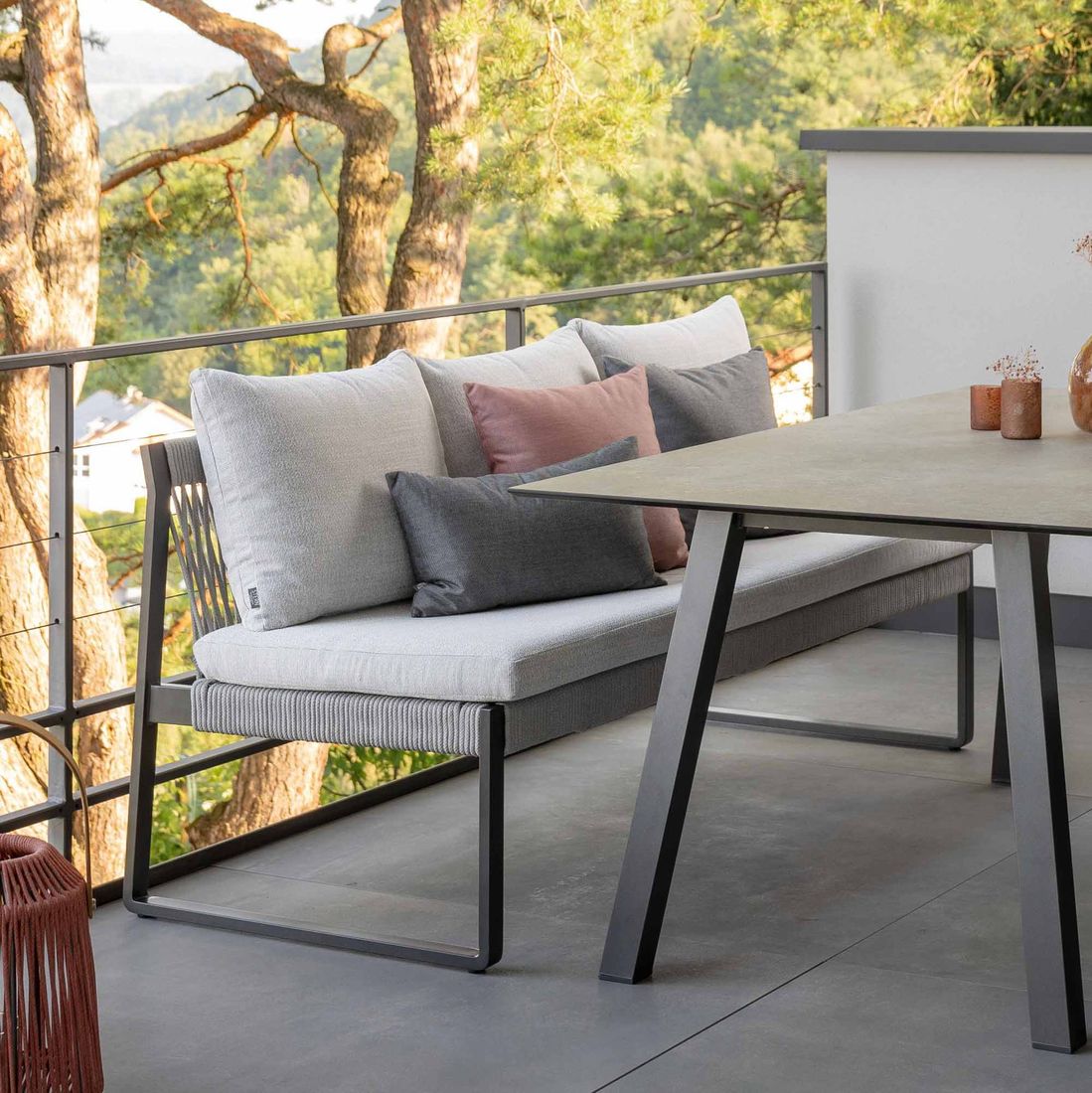 Stern Tammo Gartensofa Aluminium/Rope/Outdoorstoff