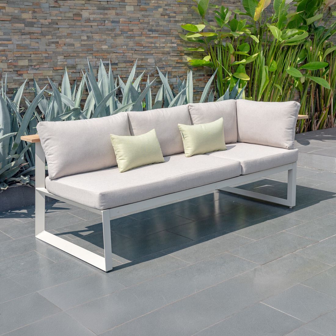 LifestyleGarden Jimmy Diningsofa verstellbar Aluminium/Olefin