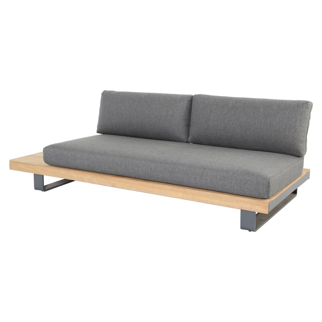 OUTLIV. New York Ecklounge inkl. Loungetisch Aluminium/Teak/Olefin