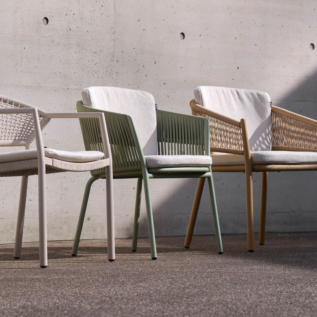 Hartman Sevilla Gartensessel Aluminium/Rope mit Sitz- und Rückenkissen