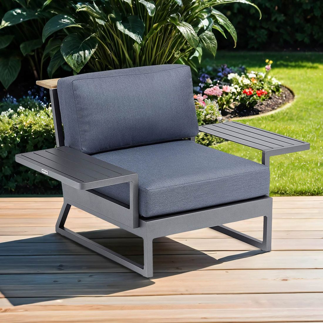 Kettler Ocean Skid Platform Loungesessel Aluminium/Agora