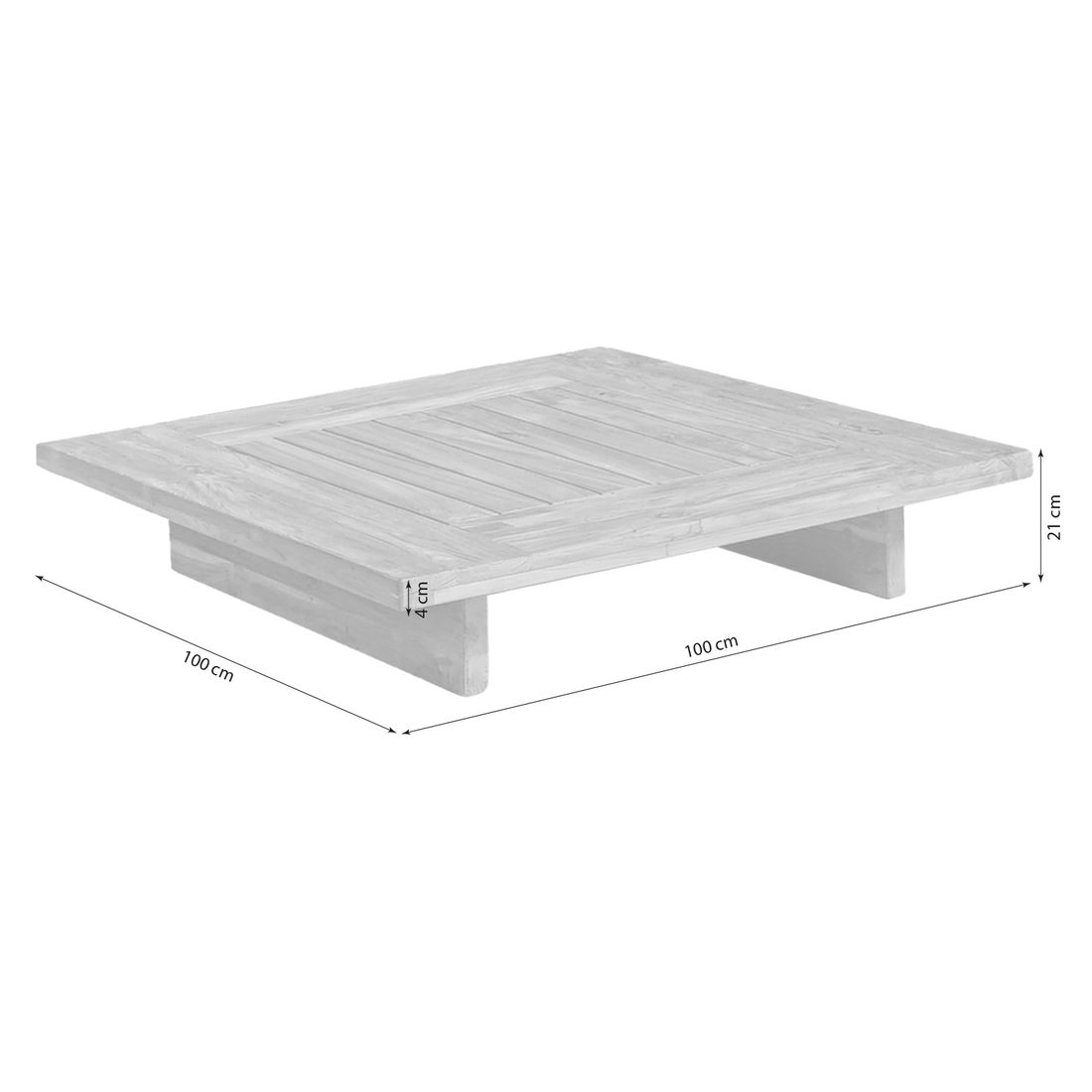OUTLIV. Brite Loungetisch 100x100cm