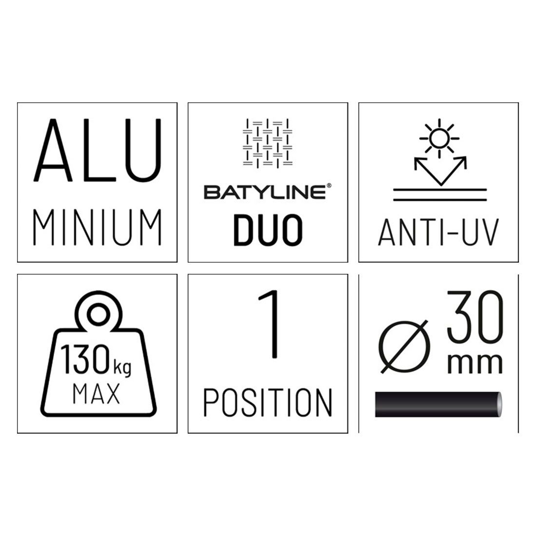 Lafuma Oron Stapelstuhl Stahl/Batyline Duo