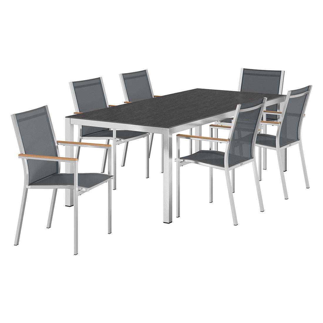 Stern Cardiff Gartenmöbel-Set L (6 Plätze) mit OUTLIV. Tisch 220x100cm