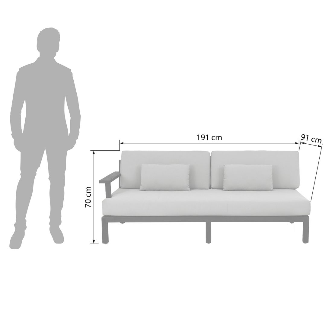 Apple Bee XXL-Factor Ecklounge Teak/Bee Wett