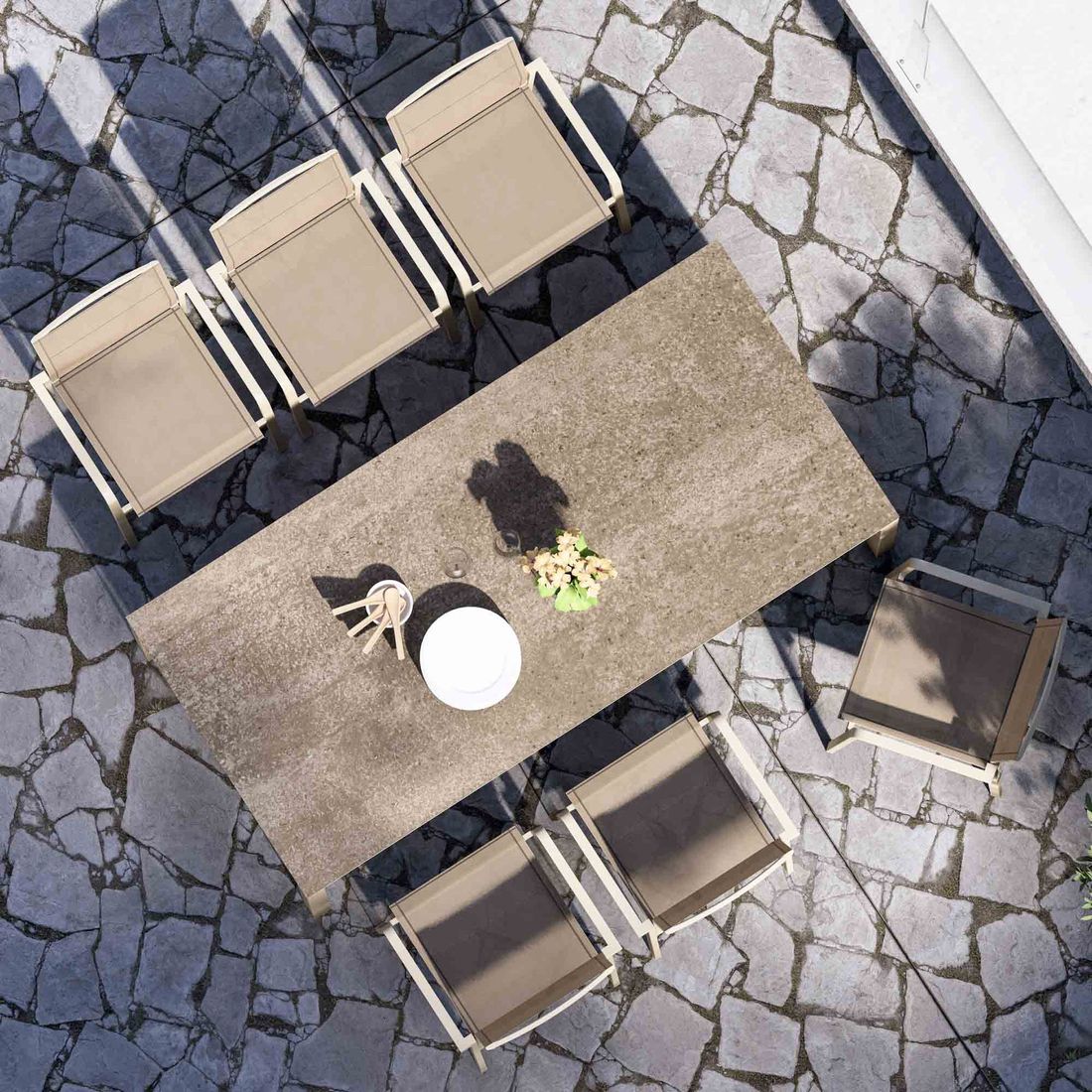 Zebra Alus Gartentisch 160x90cm Aluminium/HPL