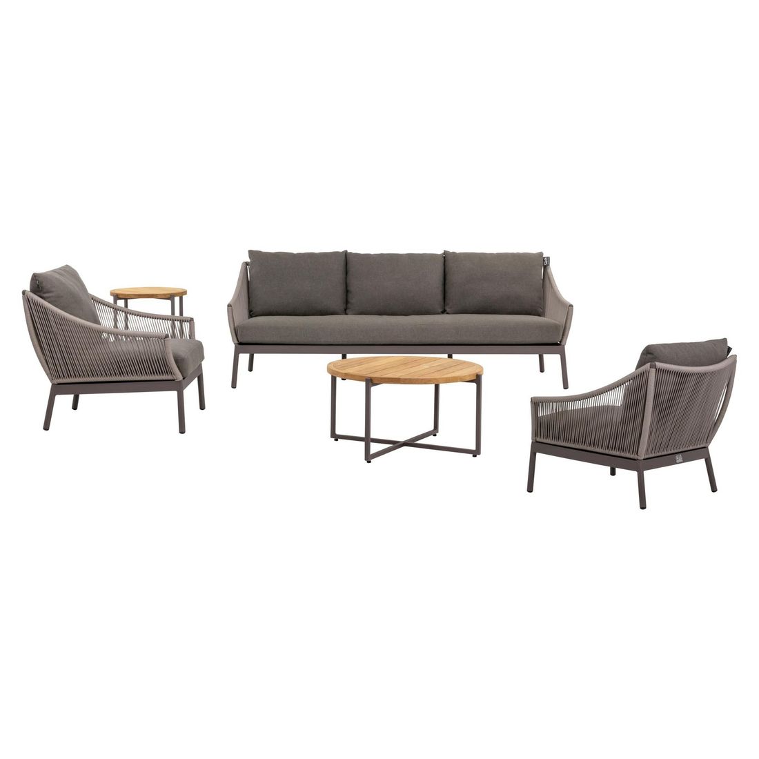 Apple Bee Condor Loungetisch Ø74x38cm Aluminium/Teak