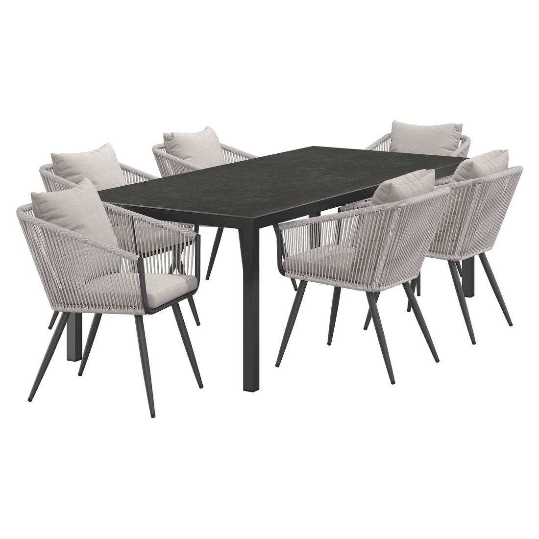OUTLIV. Alex Gartenmöbel-Set L (6 Plätze) Tisch 220x100cm