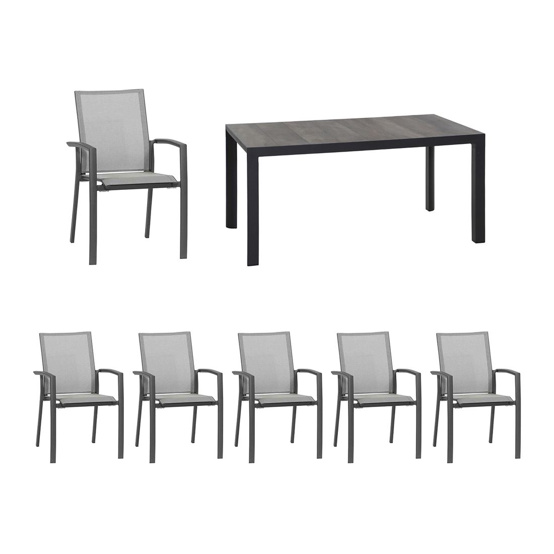 Siena Garden Velia Gartenmöbel-Set L (6 Plätze) Tisch 140x90cm