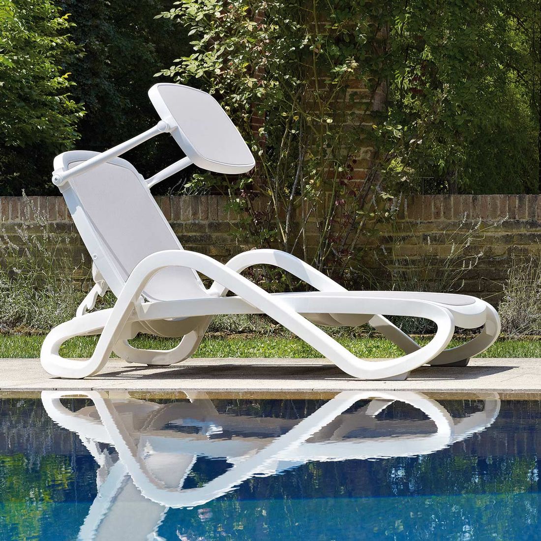 Nardi Alfa Gartenliege + Sonnendach Kunststoff/Textilene