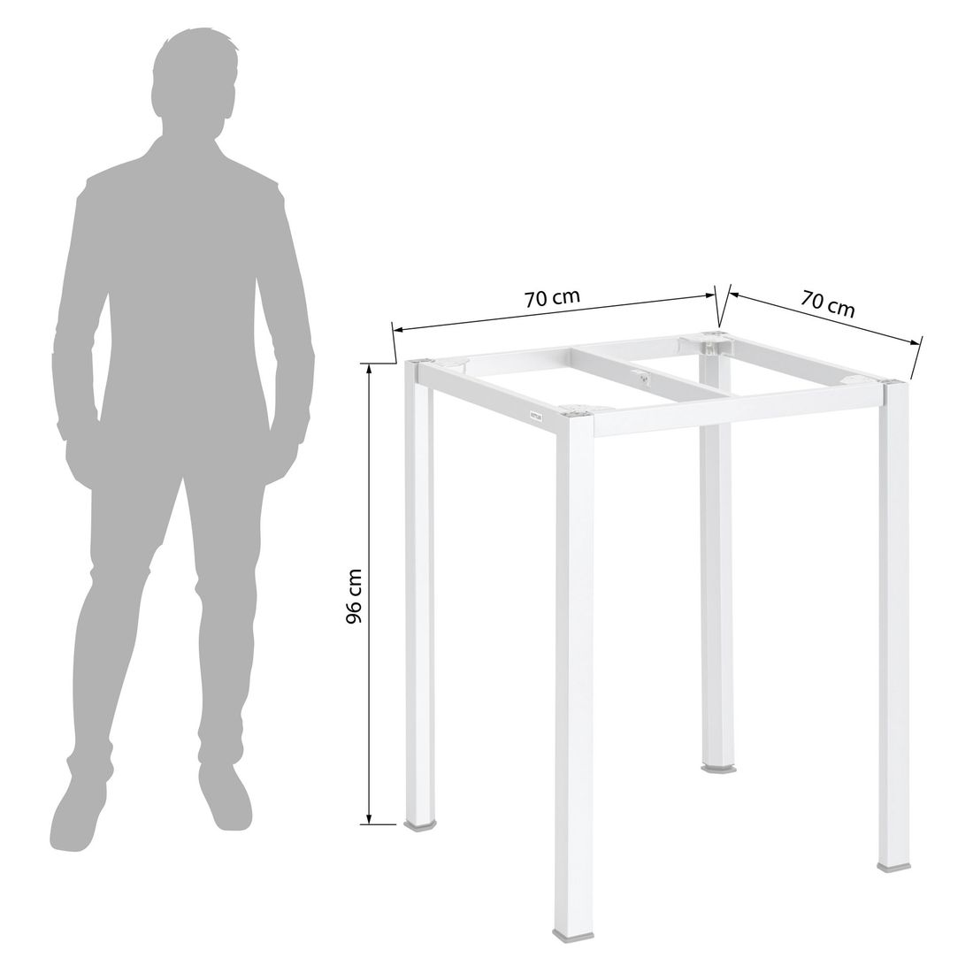 Kettler Cubic Stehtisch-Gestell Aluminium