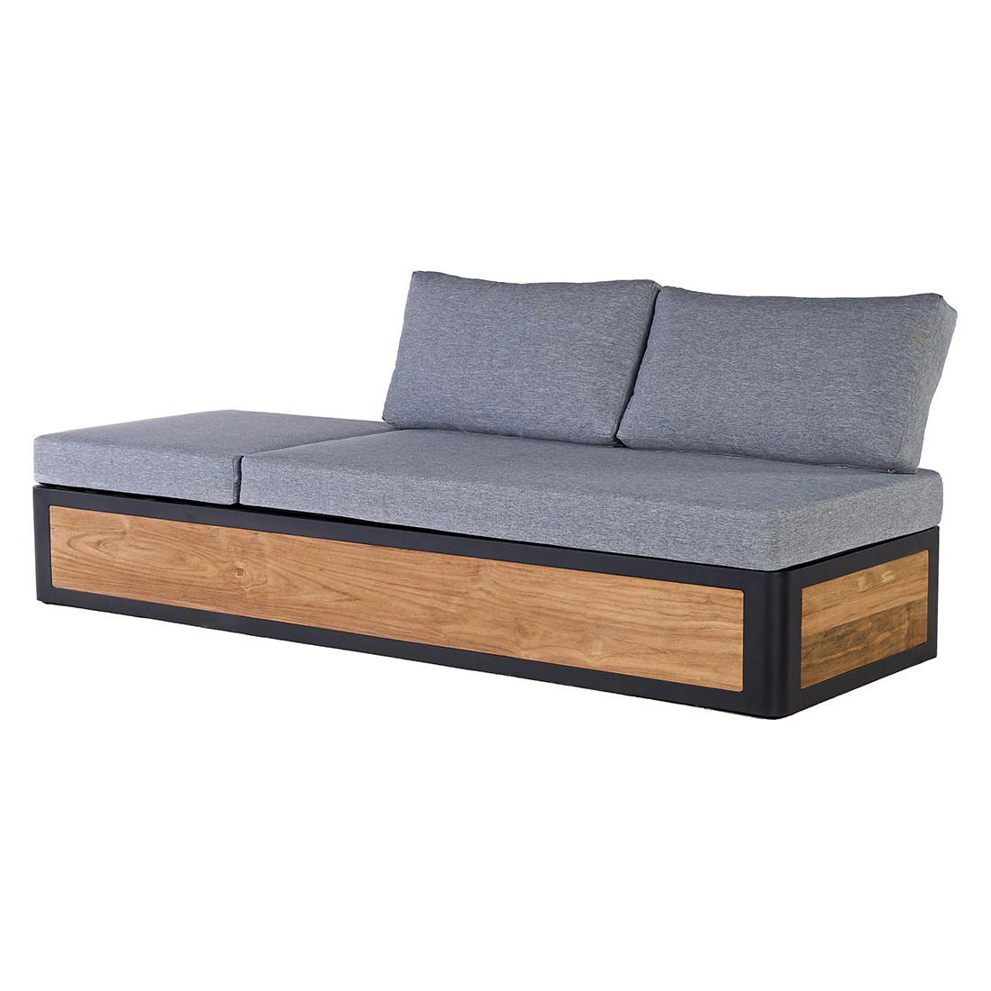 OUTLIV. Paros Ecklounge inkl. Loungetisch Aluminium/Teak/Olefin