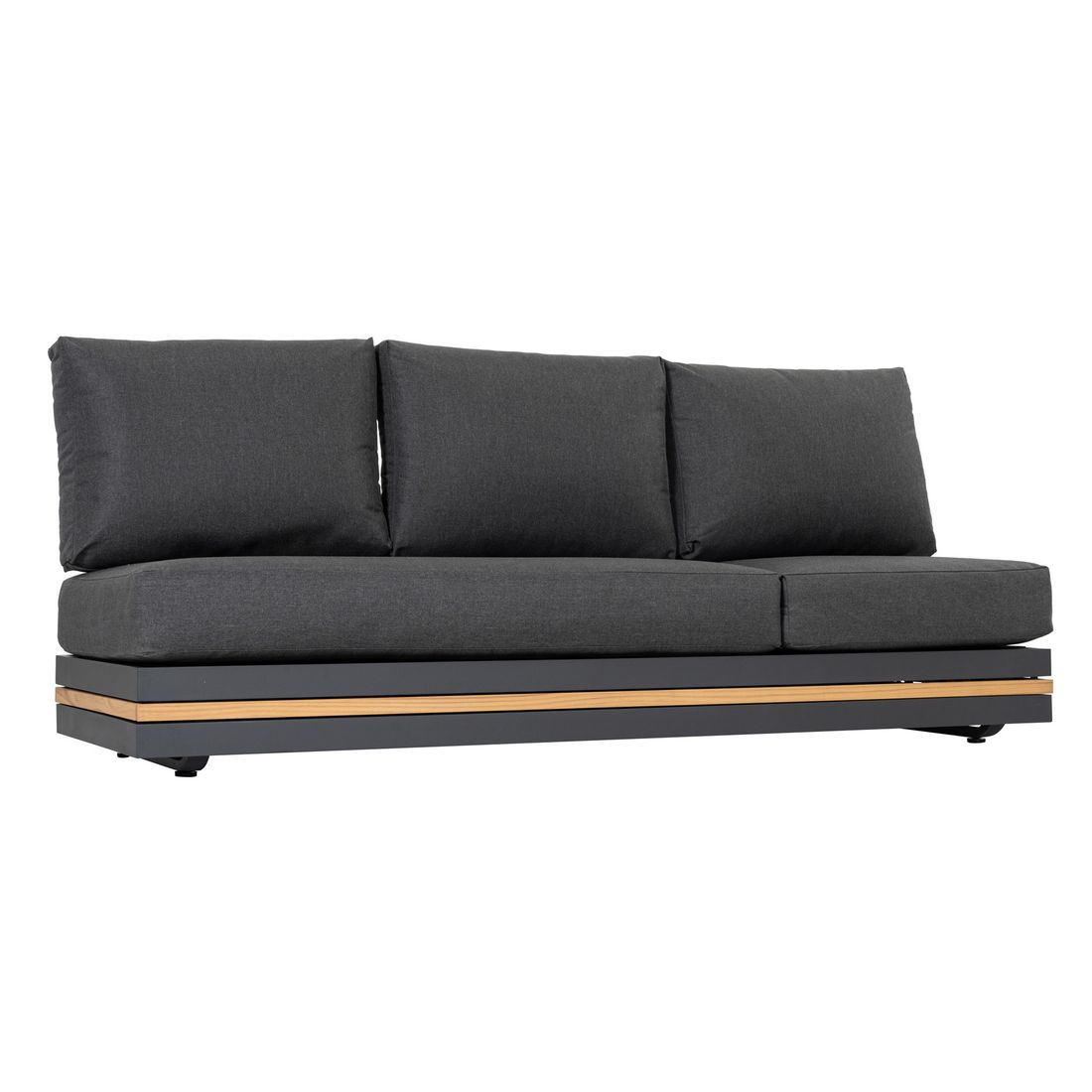 OUTLIV. Triest Gartenloungesofa Aluminium/Teak/Kunstfaser
