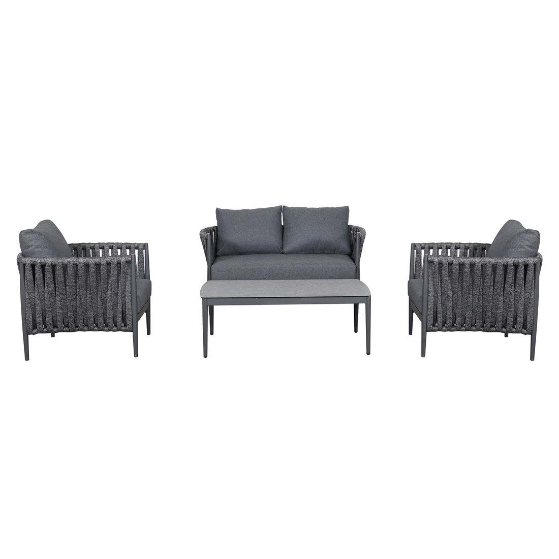 OUTLIV. Lena Loungeset Aluminium/Rope/Createxx