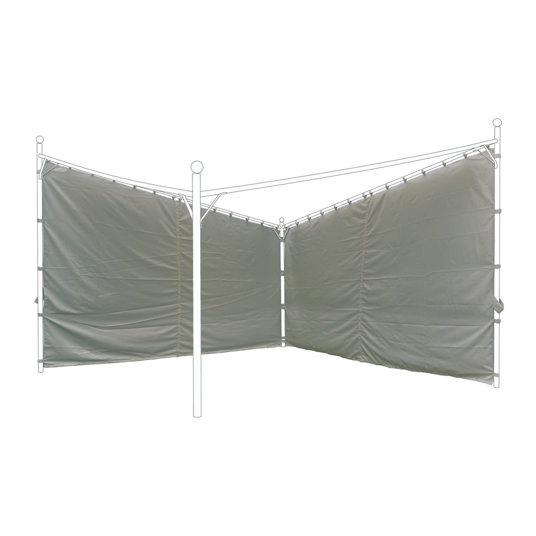 Siena Garden Berlino Seitenteile zu Gartenpergola Berlino 300x300cm Polyester