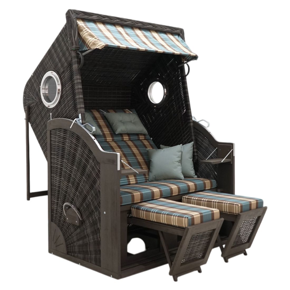 deVries Pure Cliff XL Sun Strandkorb Geflecht/Pinie Des. 436
