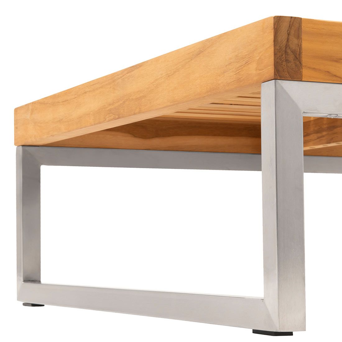 OUTLIV. Hawaii Loungetische 2er Set Edelstahl/Teak