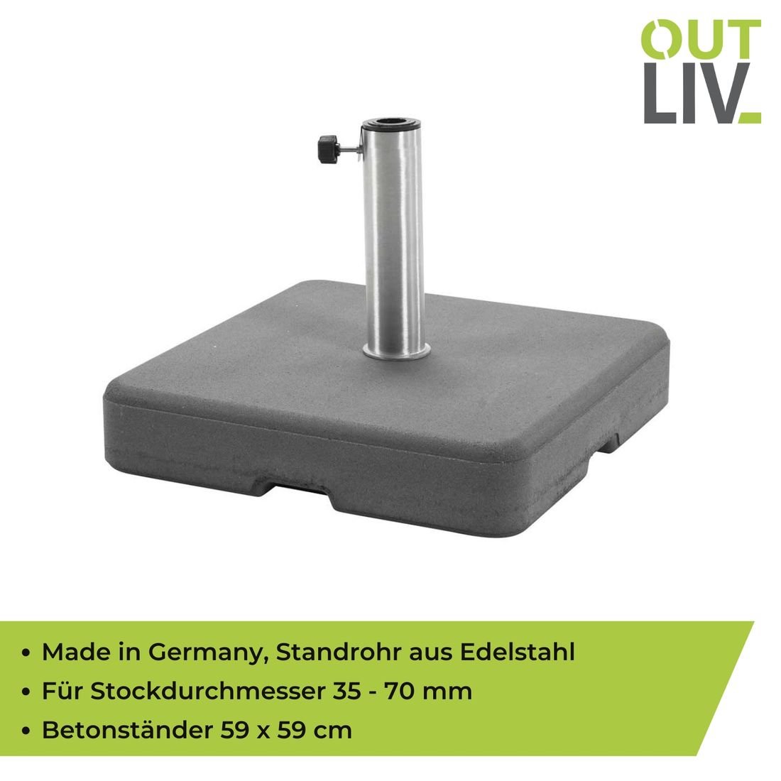 OUTLIV. Schirmständer Beton 85kg