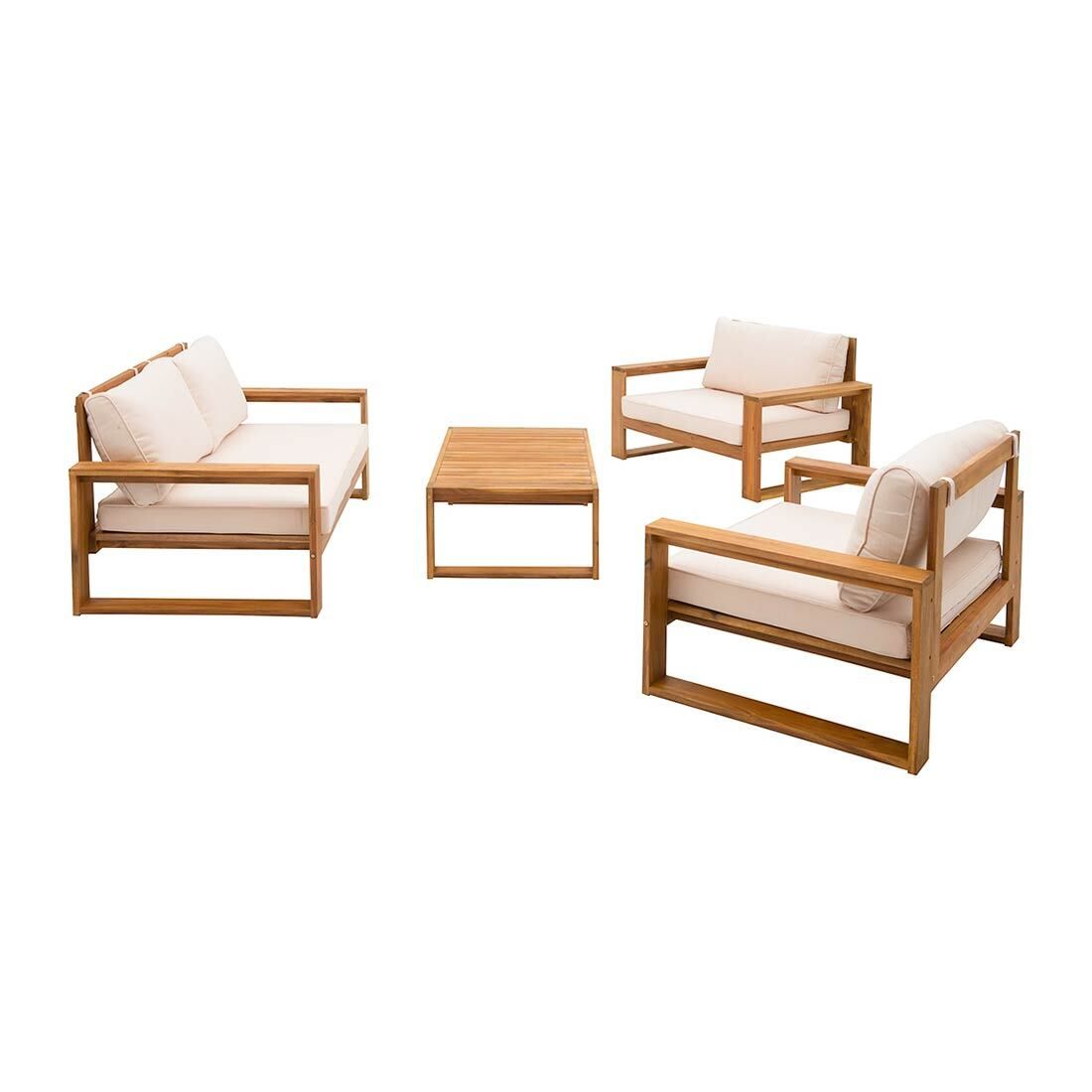 OUTLIV. Santa Cruz Loungeset inkl. Loungetisch Akazie/Polyester