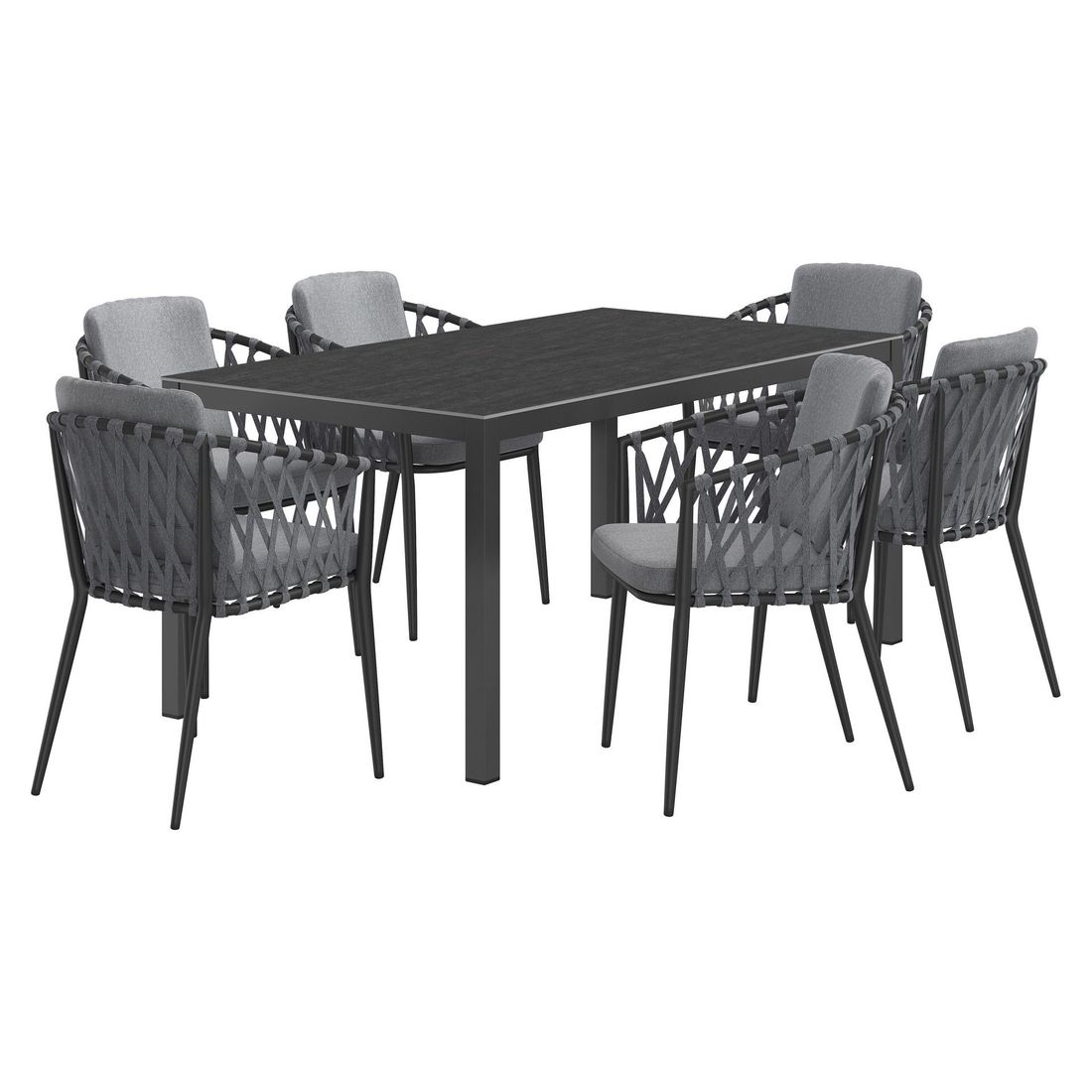 OUTLIV. Cairns Gartenmöbel-Set L (6 Plätze) Tisch 160x90cm