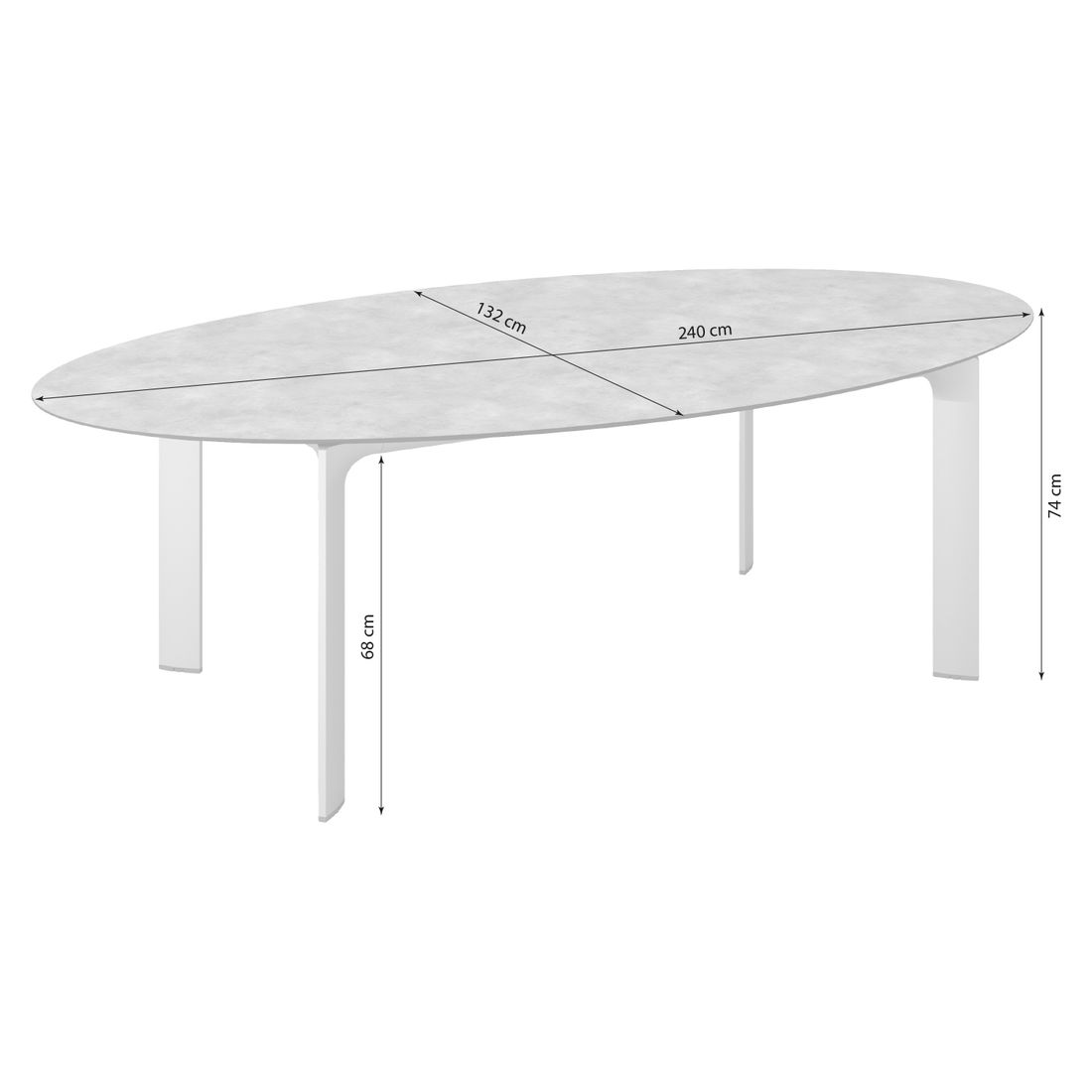 Kettler Diamond Gartentisch Aluminium/HPL