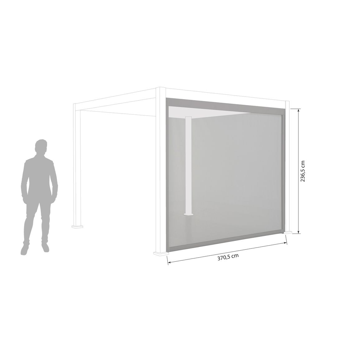 Mirador Seitenrollo Aluminium/Textilene