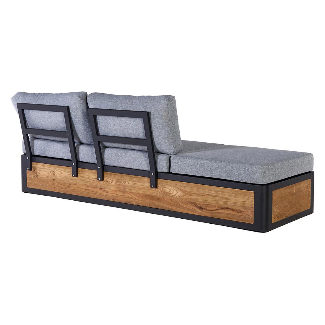 OUTLIV. Paros Ecklounge inkl. Loungetisch Aluminium/Teak/Olefin
