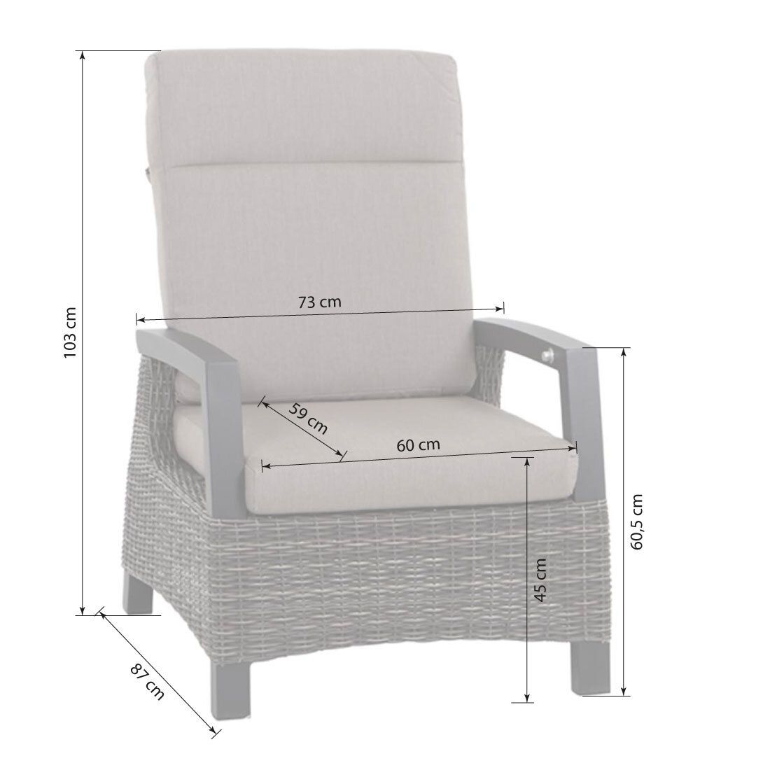 Siena Garden Corido Gartenmöbel-Set M (5 Plätze) mit OUTLIV. Tisch 150x90cm