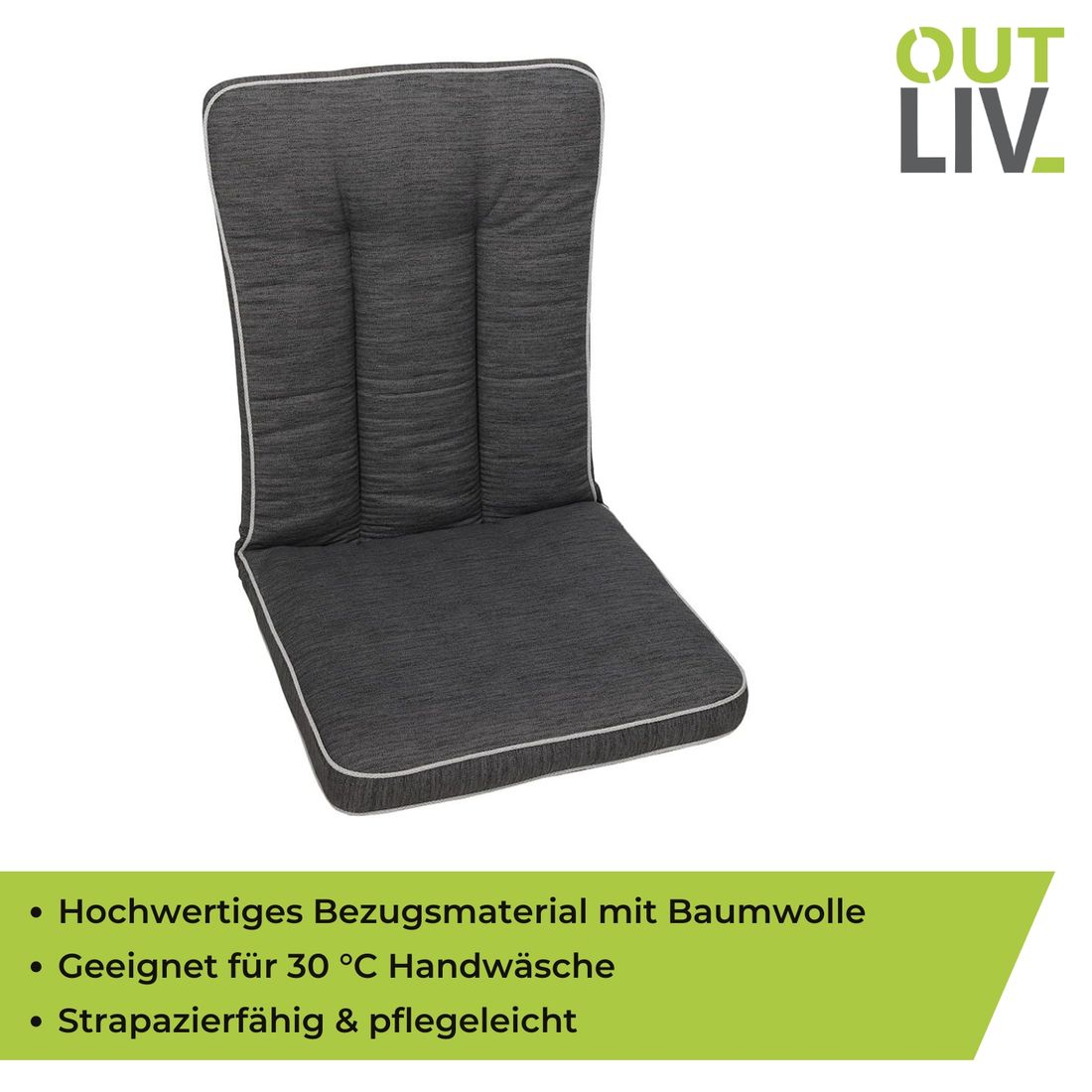 OUTLIV. Romeo Elegance Gartenstuhlauflage Mittellehner 48x109cm Mischgewebe