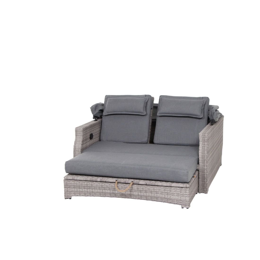 Siena Garden Lobos II Daybed verstellbar Geflecht/Textil inkl. Kissen