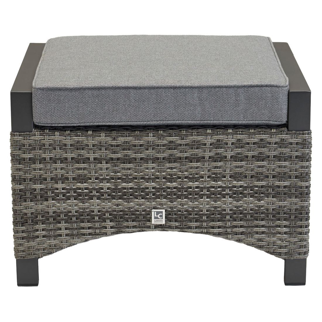LC Garden Vivera Loungehocker Geflecht mit Sitzkissen