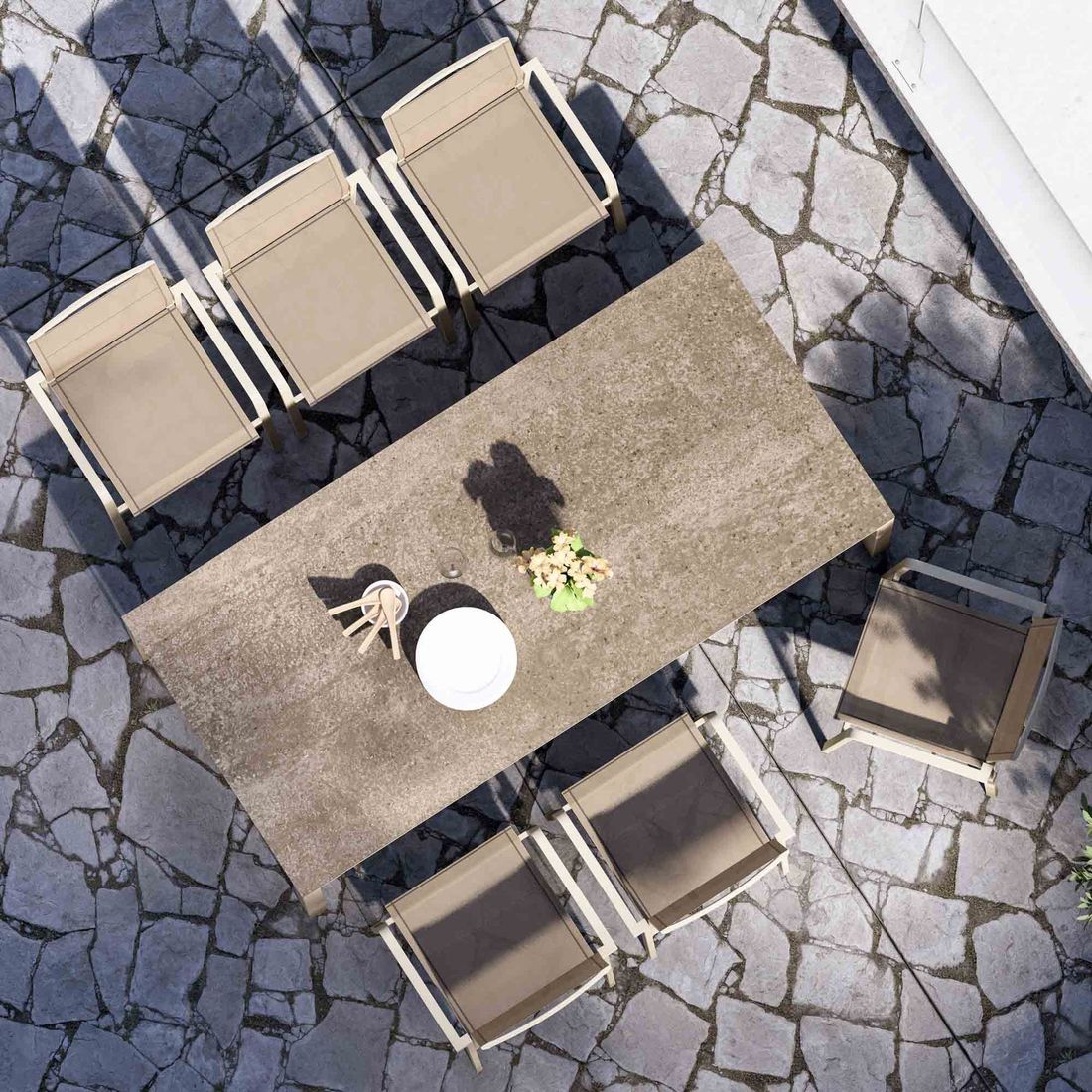 Zebra Alus Gartentisch 180x100cm Aluminium/HPL