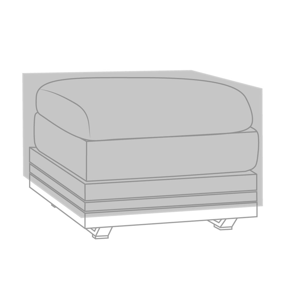 Zebra Cubo Abdeckhaube Mittelmodul/Sessel 70x77x56cm