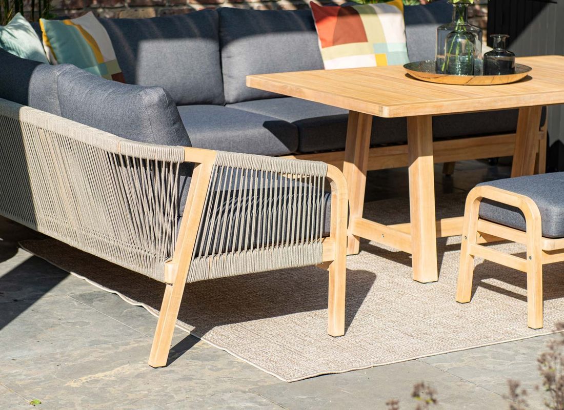Garden Impressions Santos Dininglounge Tisch 150x90cm Akazie/Rope/Polyester
