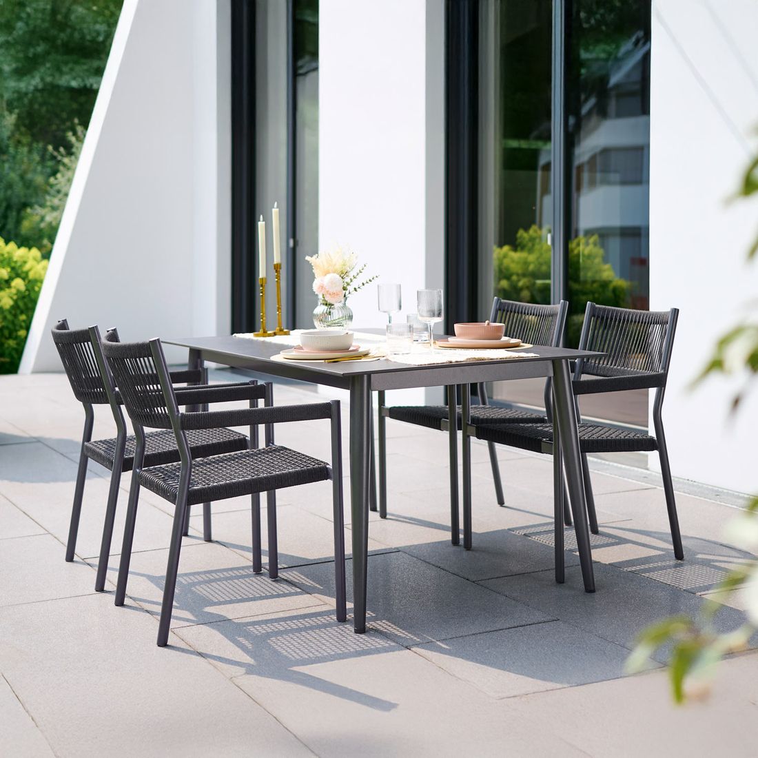 Sieger Rimini Stapelsessel Aluminium/Rope