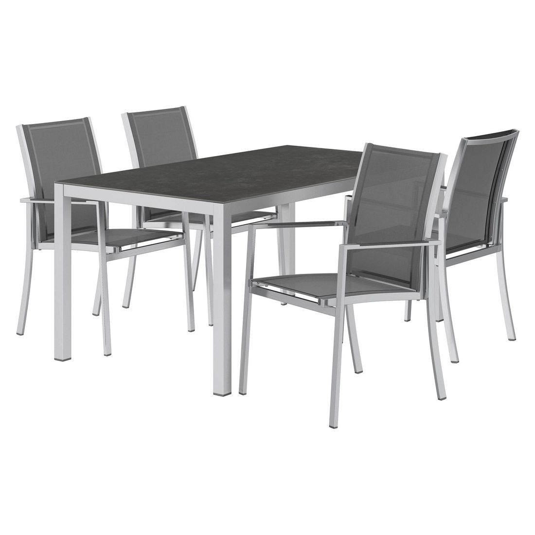 OUTLIV. Oviedo Gartenmöbel-Set M (4 Plätze) Tisch 160x90cm