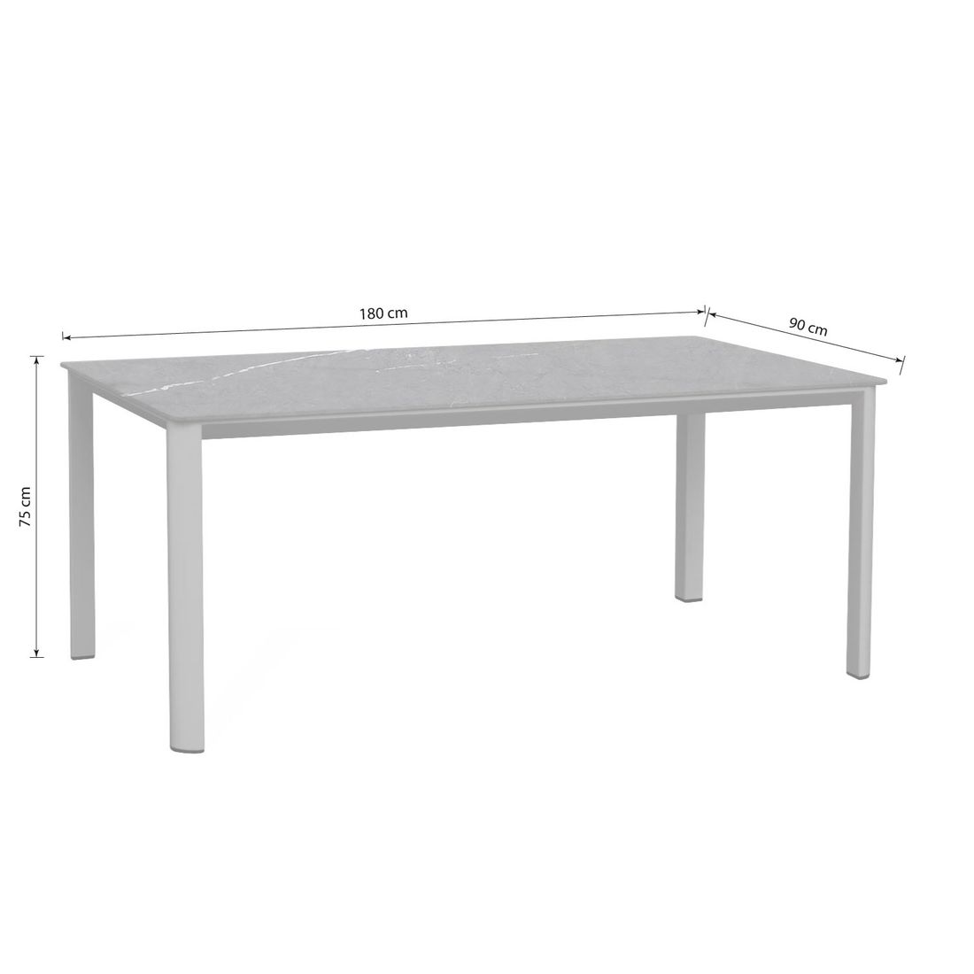 Sungörl Palermo Gartenmöbel-Set L (6 Plätze) Tisch 180x190cm
