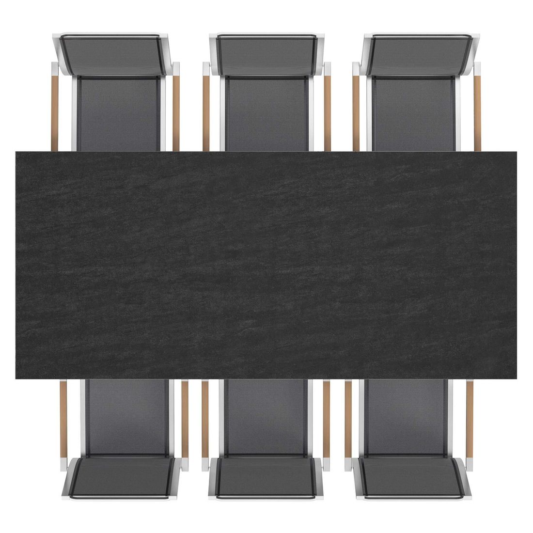 Zebra One Gartenmöbel-Set L (6 Plätze) mit OUTLIV. Tisch 220x100cm