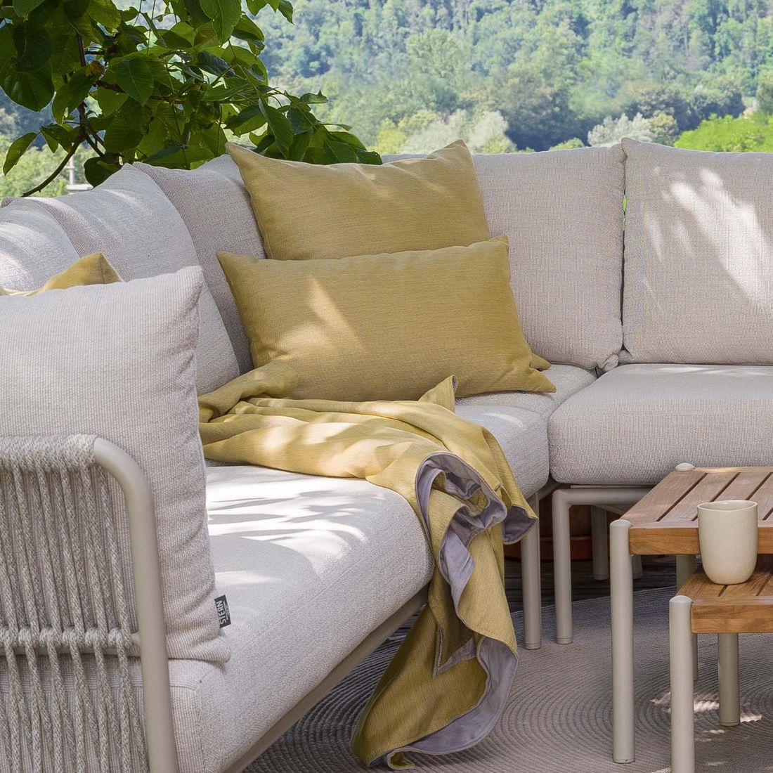Stern Romy Eck-/Endmodul Aluminium/Rope/Outdoorstoff