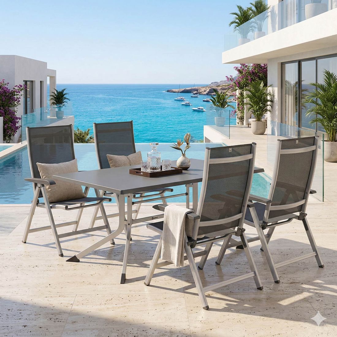 Kettler Basic Plus Gartenmöbel-Set M (4 Plätze) Tisch 160x95cm