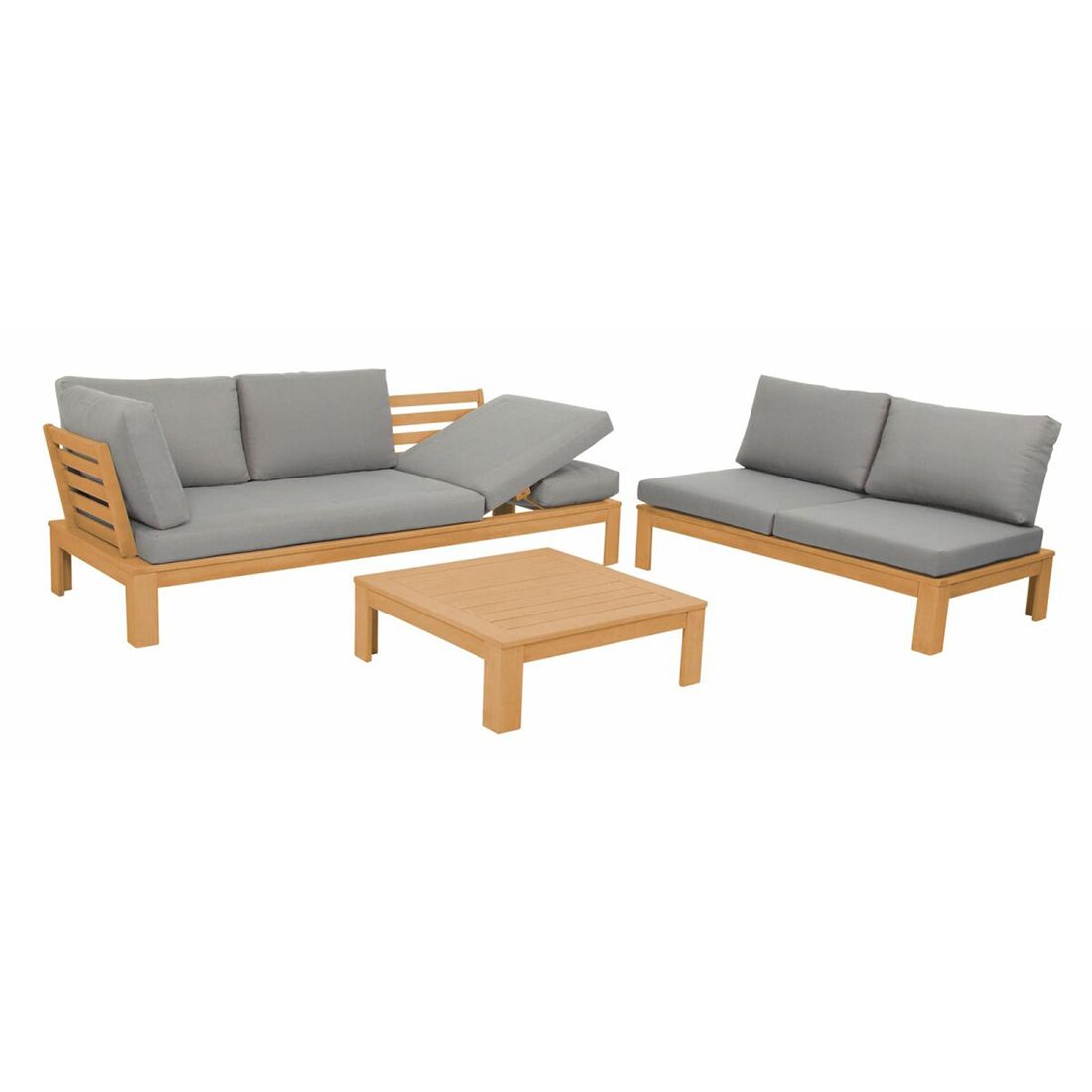 Acamp Granada Loungeset inkl. Loungetisch Akazie/Spun Polyester