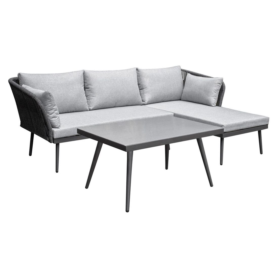 LC Garden Sunera Ecklounge Stahl/Rope