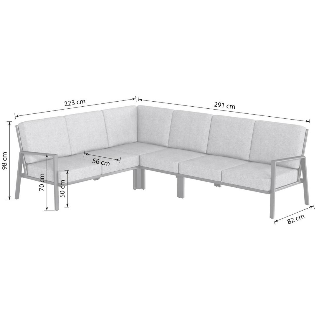 Kettler Zenith Dininglounge Aluminium/Olefin